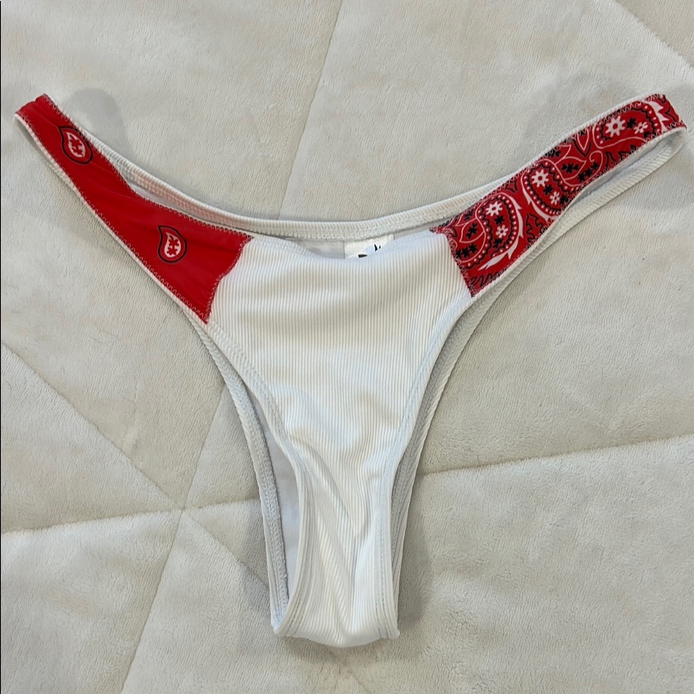 Red and White Bikini Bottom
